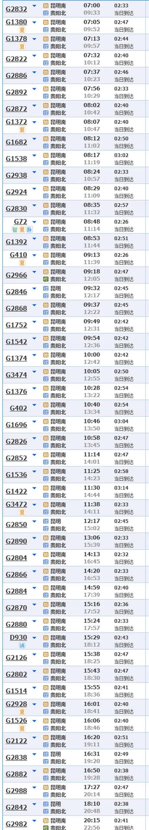 火车时刻表查询最新2024年